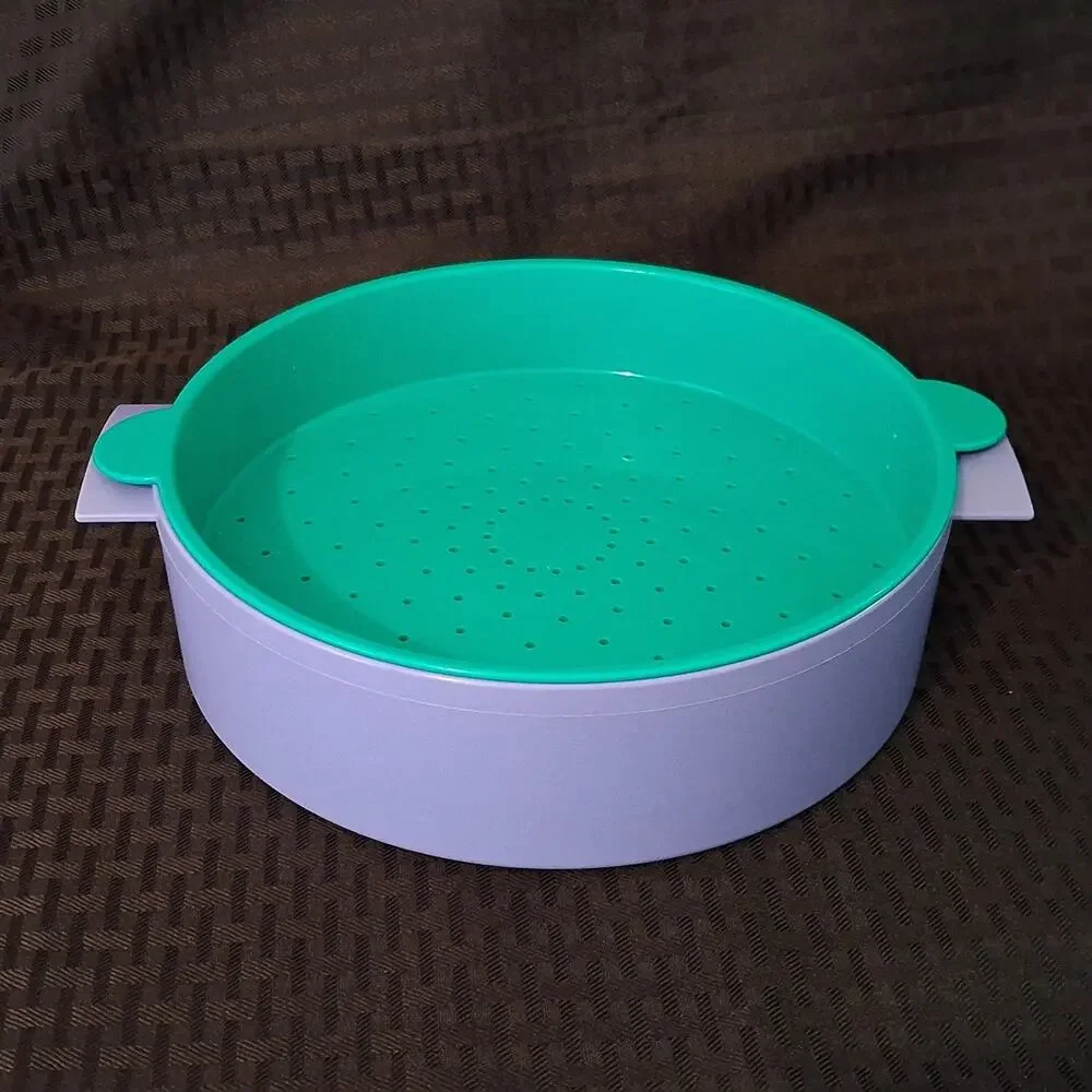 Tupperware Microwave Steamer Dish Strainer Rice Vegetable Cooker 9